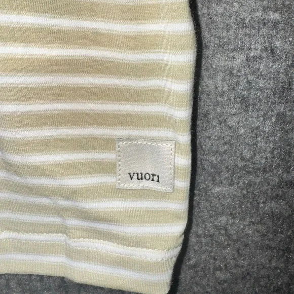 Vuori Current Stripe Tee Mens XXL Winter Pear Athletic Relaxed Fit Shirt NEW - Picture 4 of 7